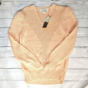 Nannell vintage hand knit coral pink sweater size small